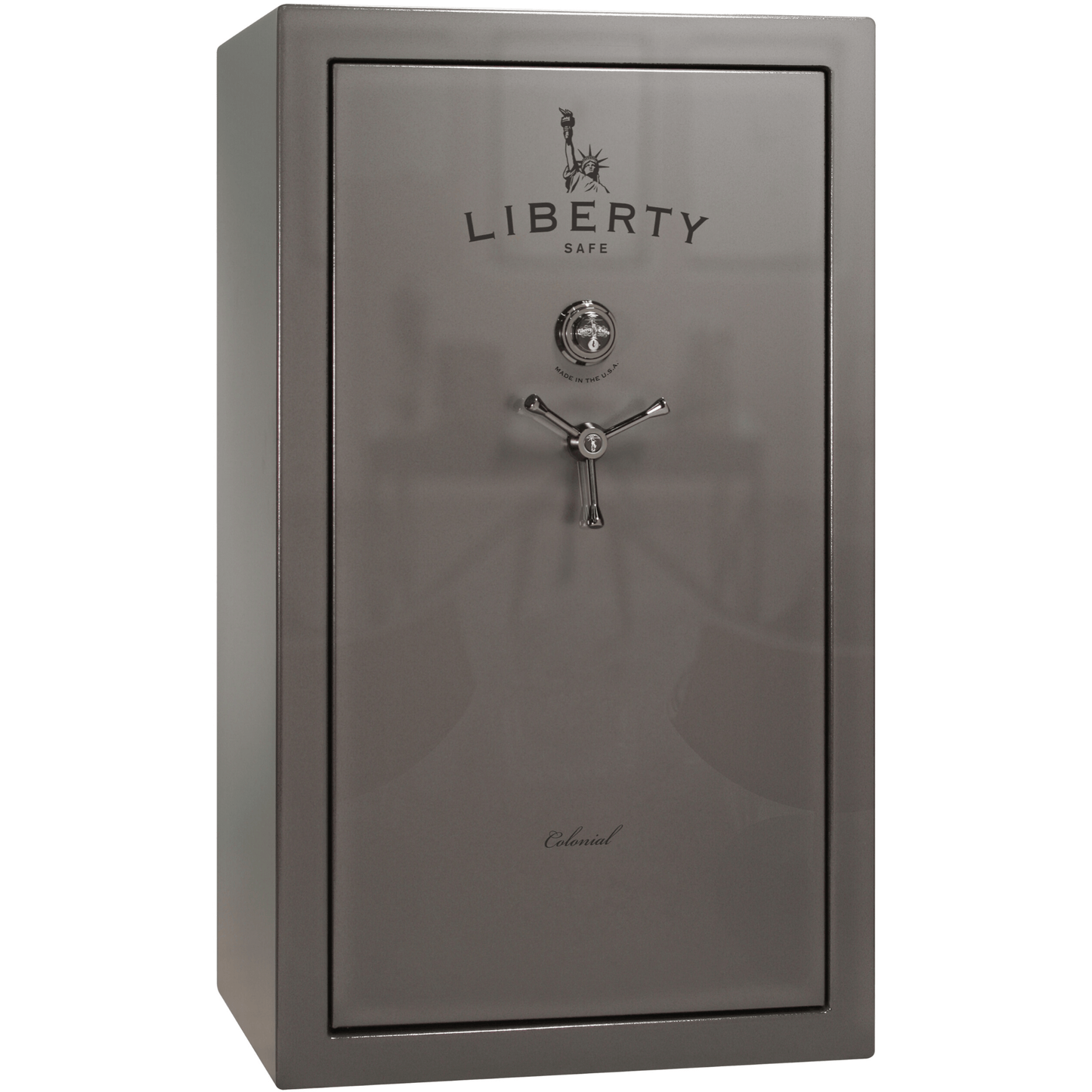 Colonial Series | Level 4 Security | 75 Minute Fire Protection | 30 | DIMENSIONS: 60.5"(H) X 36"(W) X 22"(D*) | Gray Gloss | Mechanical Lock