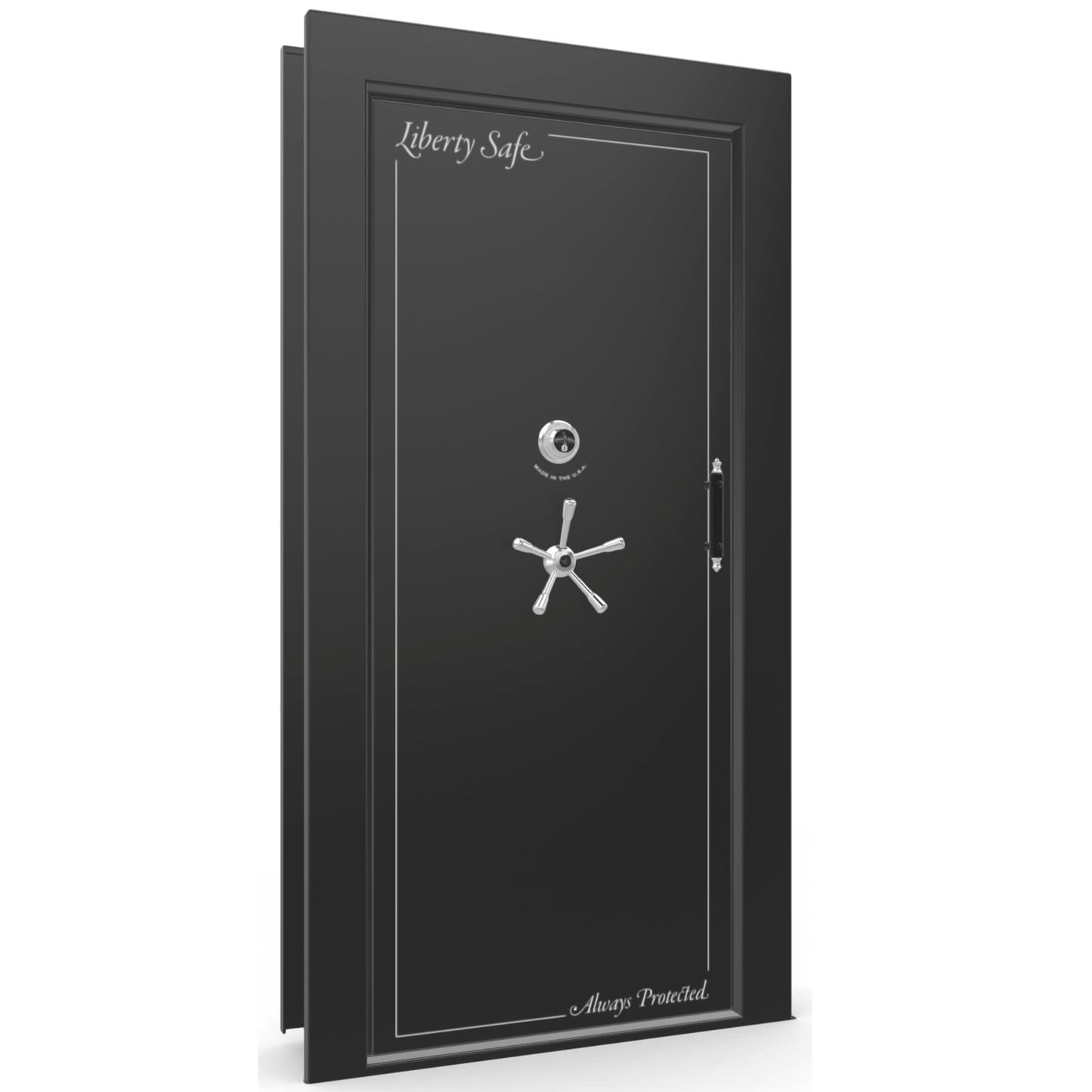 Vault Door Series | Out-Swing | Right Hinge | Blue Gloss | Mechanical Lock