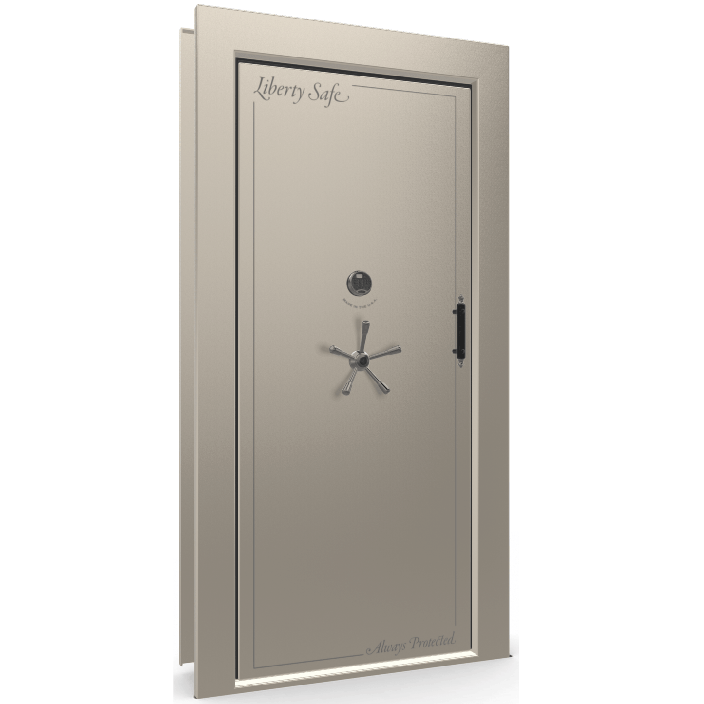 Vault Door Series | Out-Swing | Left Hinge | Black Gloss | Mechanical Lock