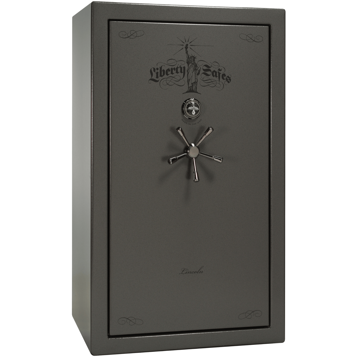 Lincoln Series | Level 5 Security | 110 Minute Fire Protection | 50 | Dimensions: 72.5"(H) x 42"(W) x 32"(D) | Black Gloss | Mechanical Lock