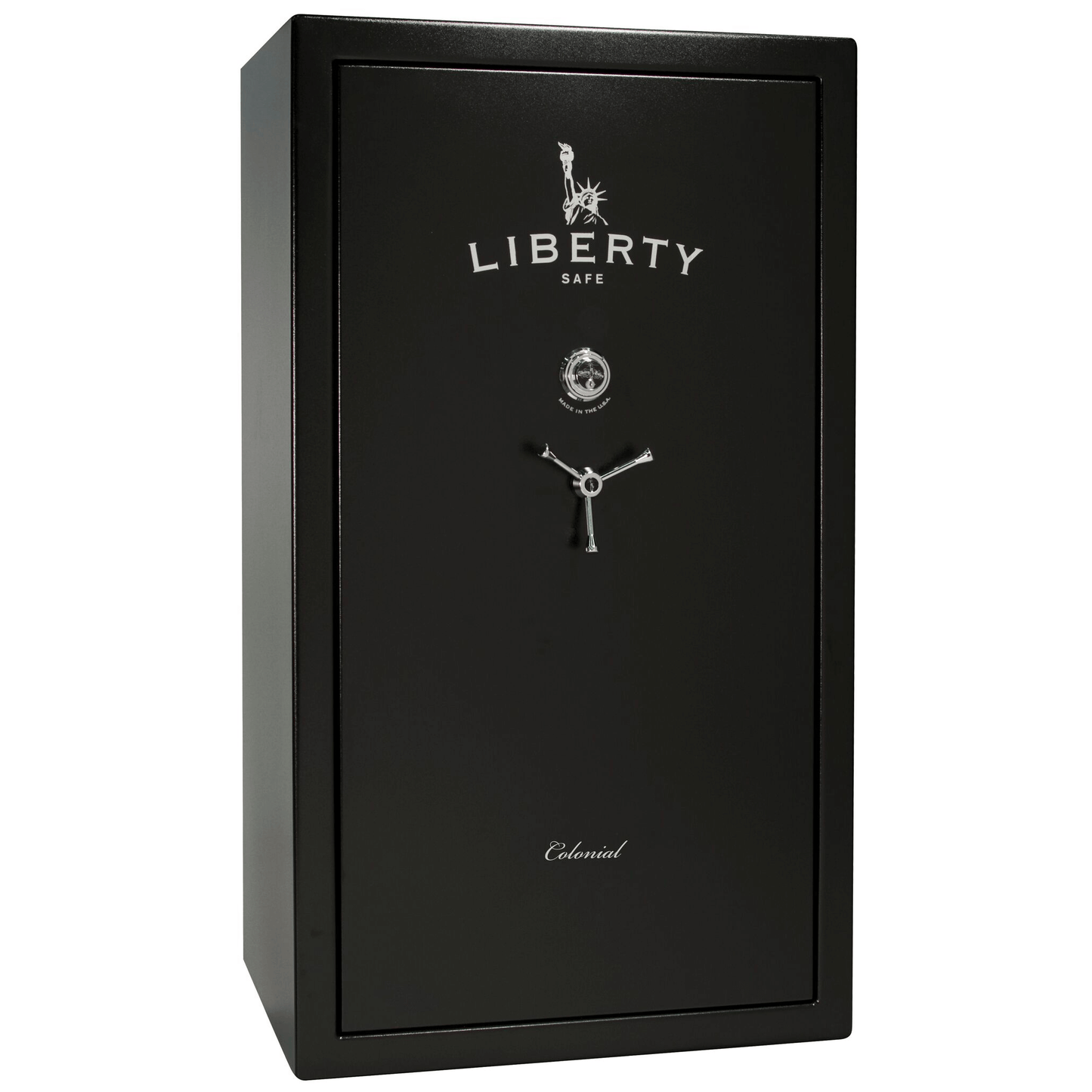 Colonial Series | Level 4 Security | 75 Minute Fire Protection | 50 | DIMENSIONS: 72.5"(H) X 42"(W) X 27.5"(D*) | Black Gloss | Mechanical Lock