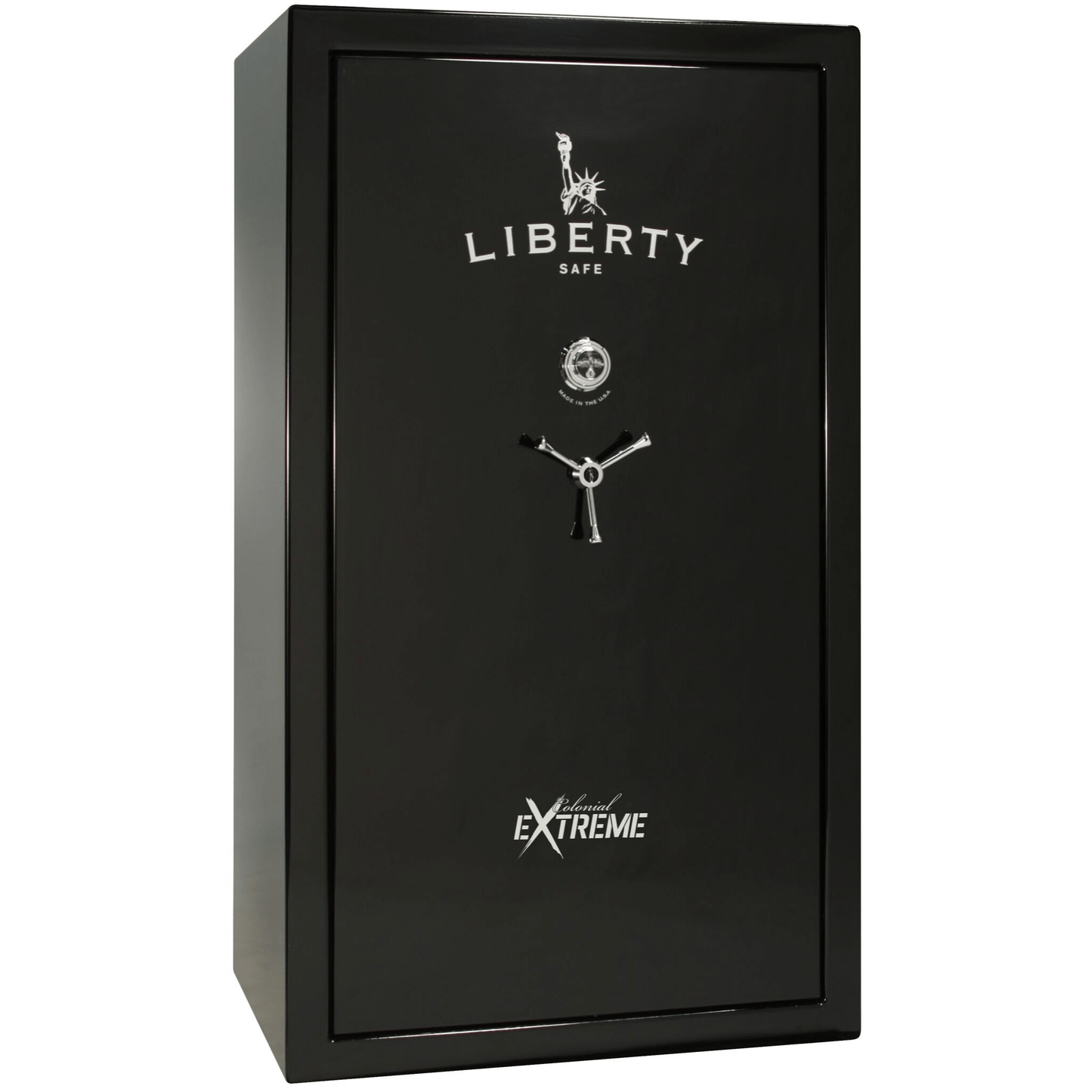 Colonial Series | Level 4 Security | 75 Minute Fire Protection | 50XT | DIMENSIONS: 72.5"(H) X 42"(W) X 27.5"(D*) | Black Gloss | Mechanical Lock