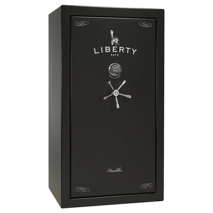 Franklin Series | Level 5 Security | 110 Minute Fire Protection | 40 | DIMENSIONS: 66.5"(H) X 36"(W) X 27.5"(D*) | Textured Black | ProFlex Modular Shelving – Closed Door