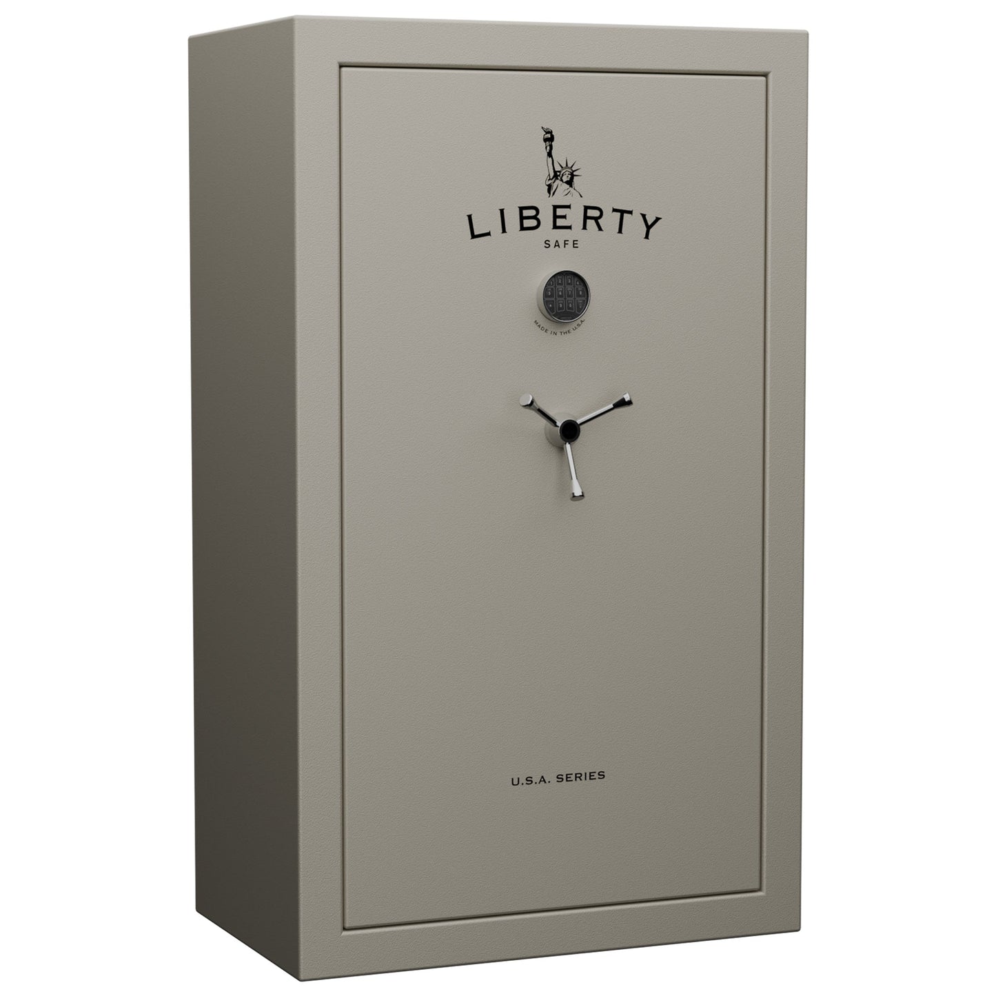 USA Series | Level 3 Security | 60 Minute Fire Rating | 36 | Dimensions: 60.5"(H) x 36"(W) x 22"(D) | Canvas Beige Textured Limited Edition Safe Colors | Electronic Lock - Closed Door