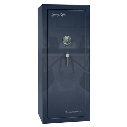 Premium Home Series | Level 7 Security | 2 Hour Fire Protection | 17 | Dimensions: 60.25"(H) x 24.5"(W) x 19"(D) | Blue Gloss - Closed Door